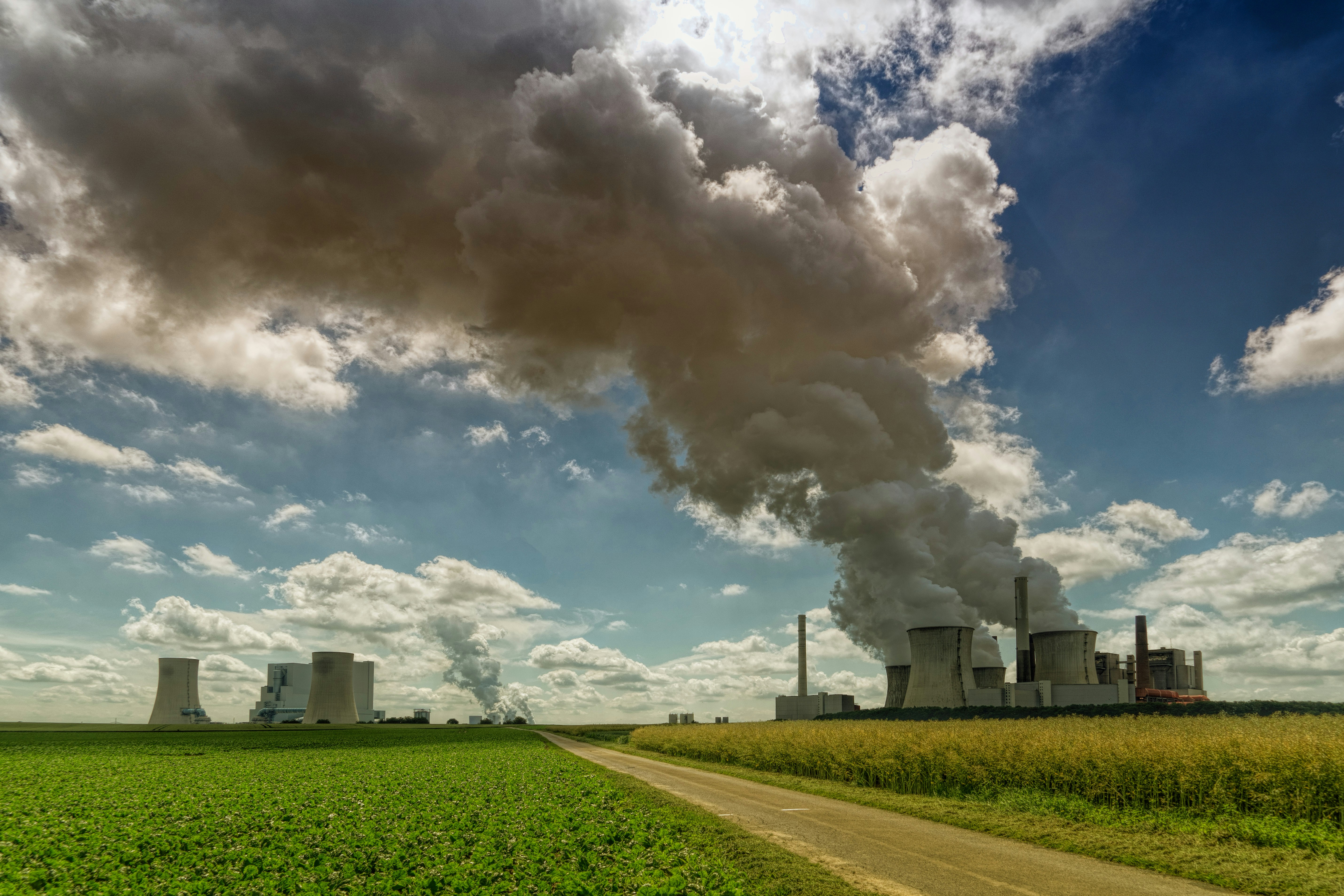 Picture of emissions coming out of a factory